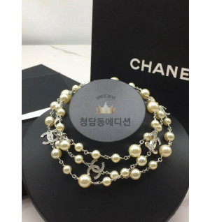 샤넬 롱 진주 목걸이