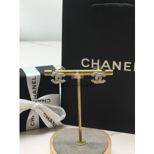 샤넬 CC 귀걸이 (컬러 옐로우골드, 화이트골드)