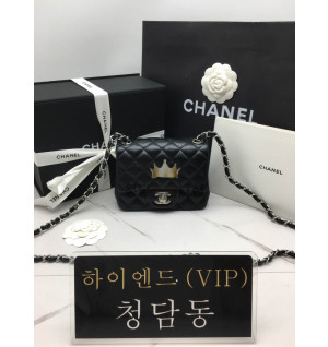 샤넬 클래식 캐비어 플랩백 미니 은장 (하이엔드급)