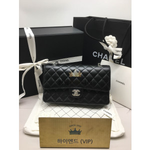 샤넬 클래식 미디움 캐비어 은장 A01112