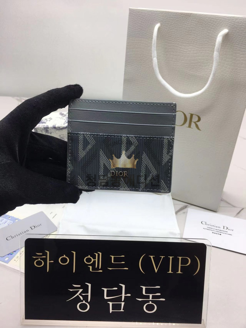 디올 CD 다이아몬드 패턴 카드홀더