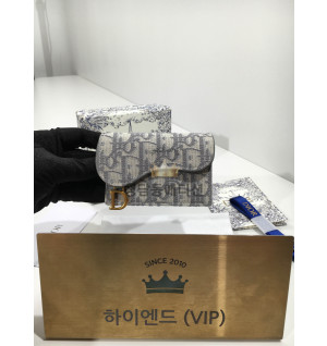 디올 오블리크 새들 카드지갑