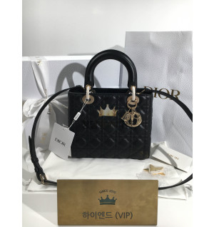 디올 레이디백 미디움 (램스킨)