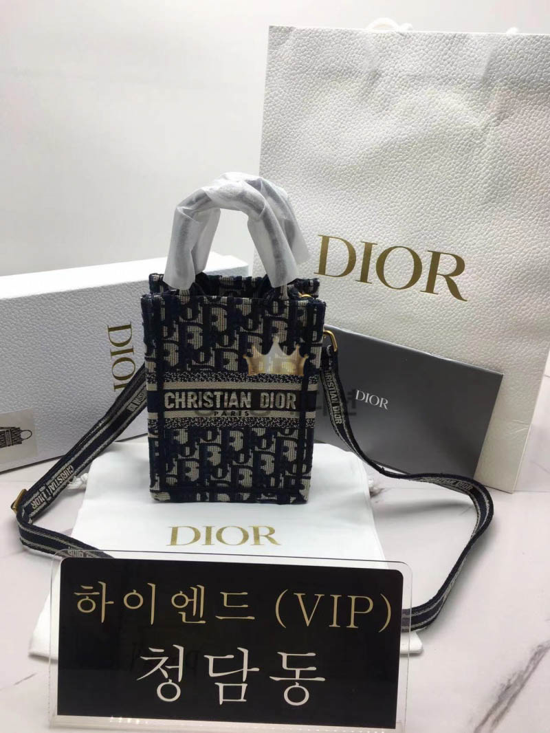 디올 북토트 미니 휴대폰 백