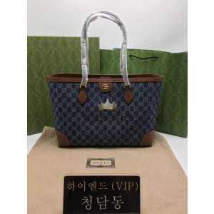 구찌 GG 데님 토트백