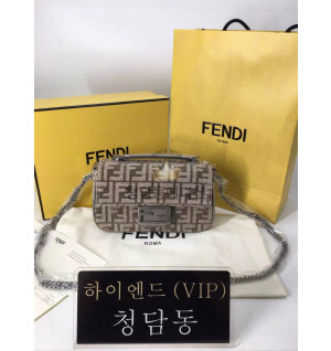 펜디 패브릭 바게트 체인백