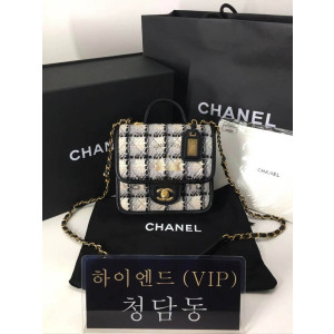 샤넬 22K 스몰 탑핸들 트위드 플랩백 (하이엔드급)