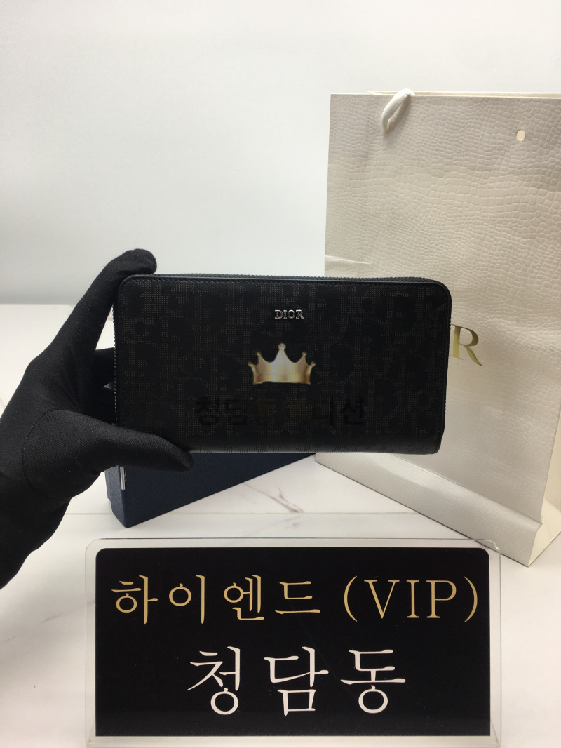 디올 CD 오블리크 갤럭시 지퍼 장지갑