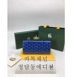 고야드 바렌 플랩 장지갑 (스트랩.ver) (컬러 블루)