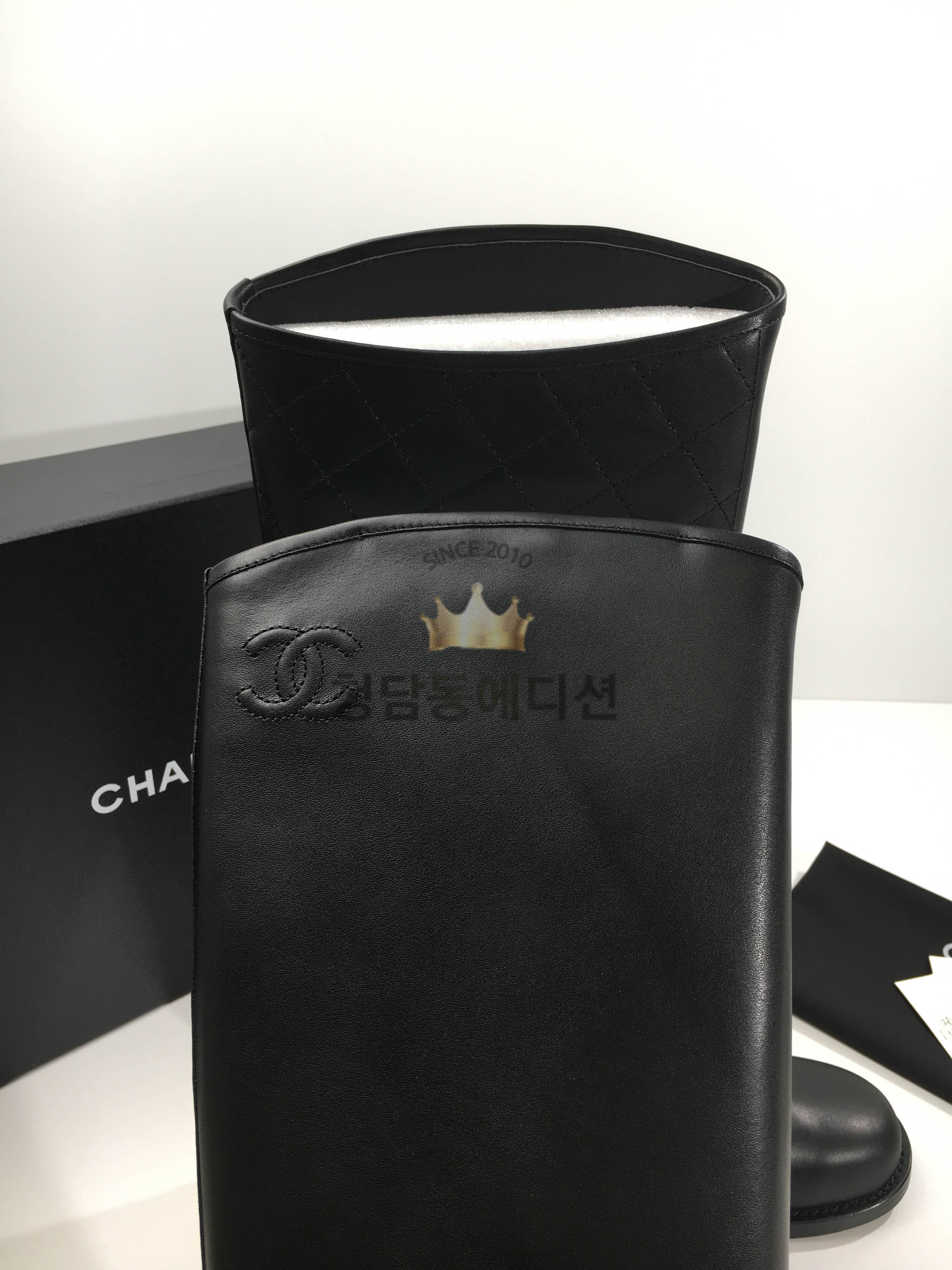 샤넬 cc로고 하이 부츠