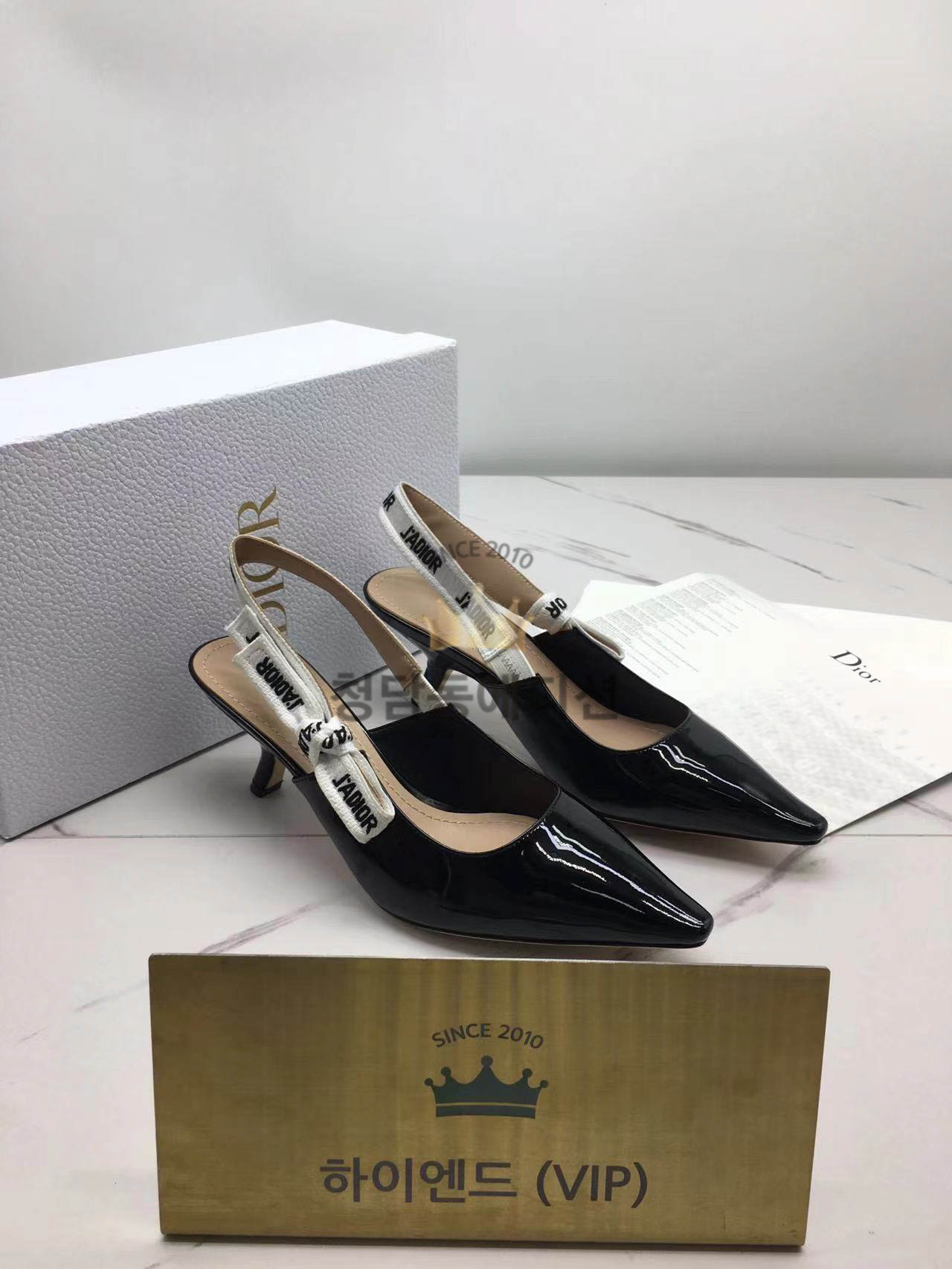 디올 j'a dior 슬링백 미들 힐