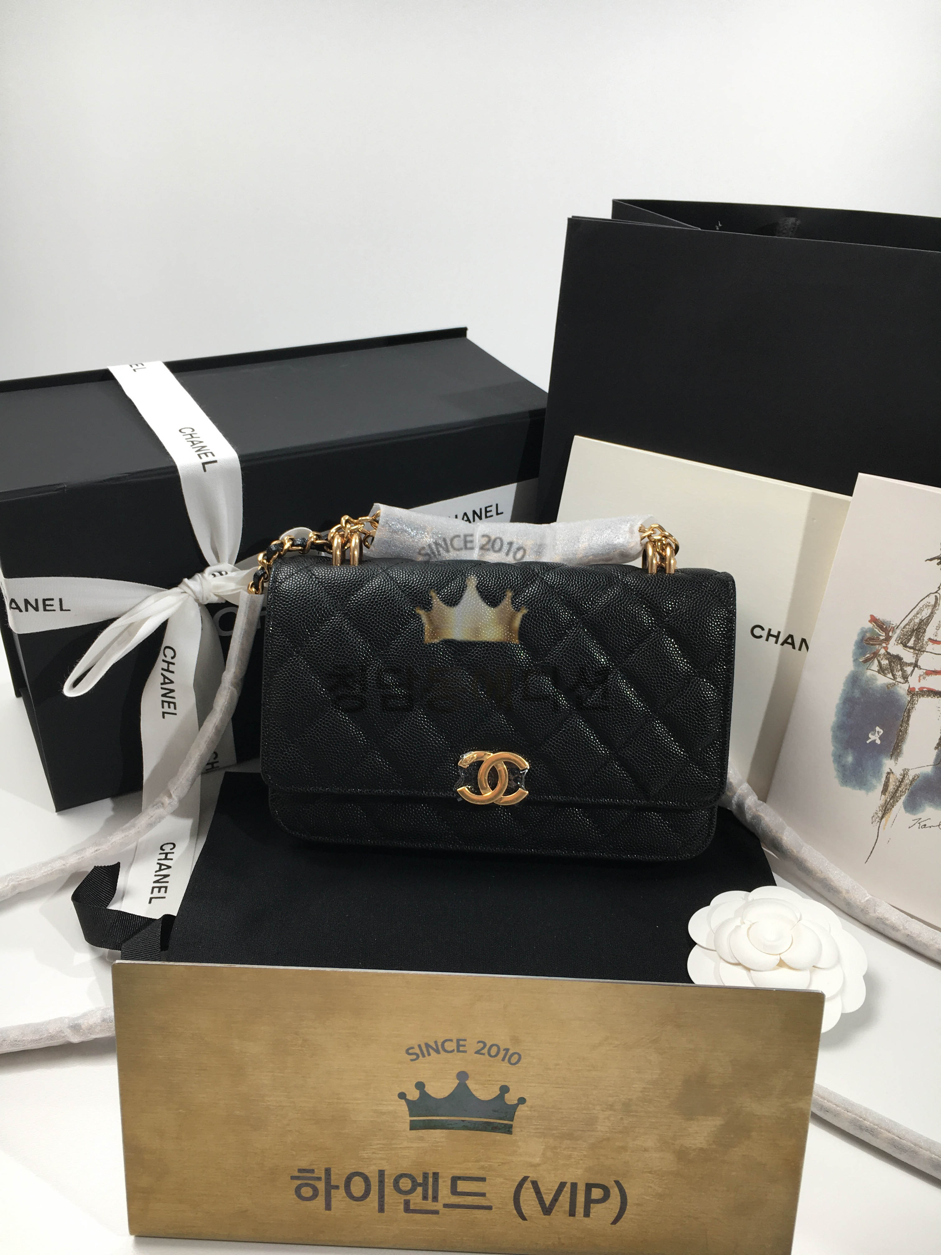 샤넬 22K 코코퍼스트 핸들 WOC