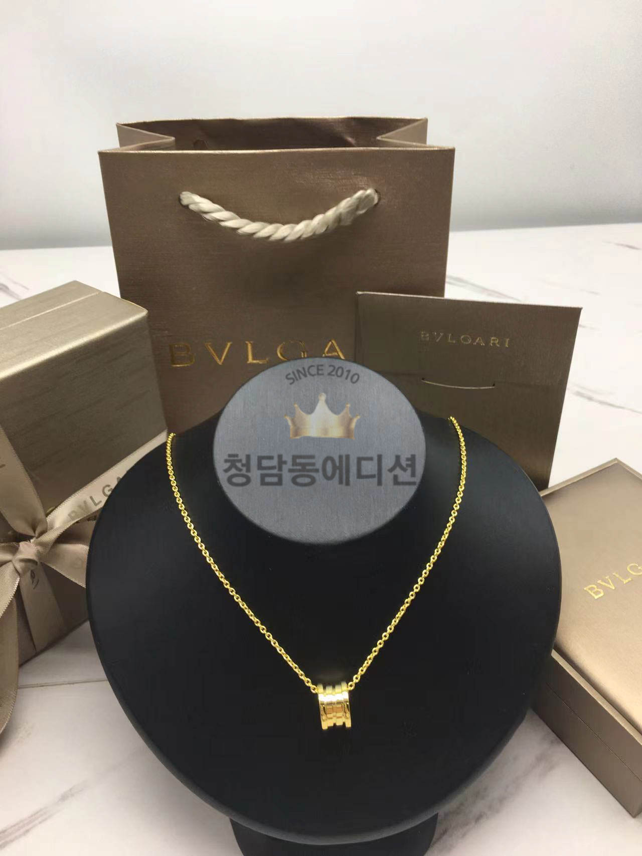 불가리 비제로원 목걸이 (V-gold소재) (컬러 옐로우골드, 로즈골드)