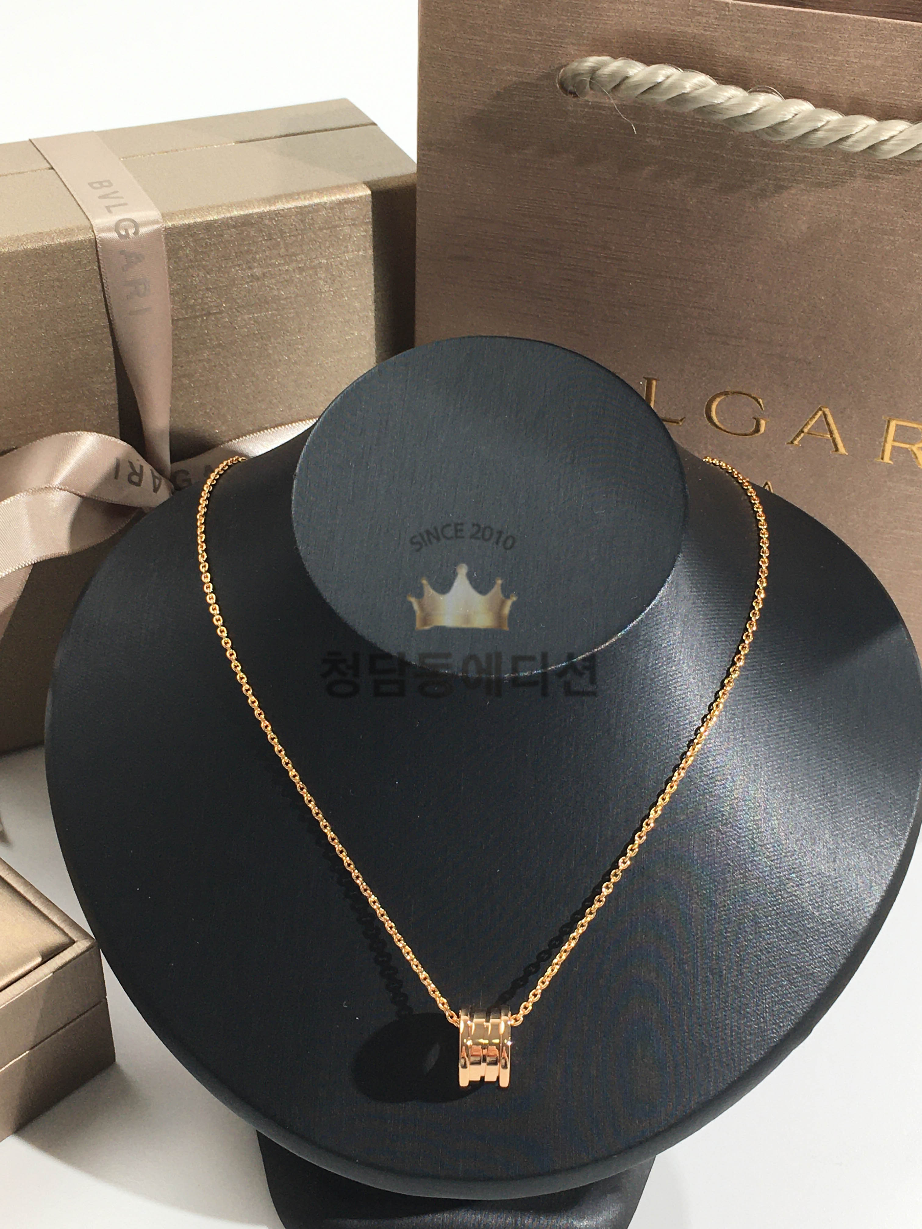 불가리 비제로원 목걸이 (컬러 옐로우골드, 로즈골드) (V-gold소재)