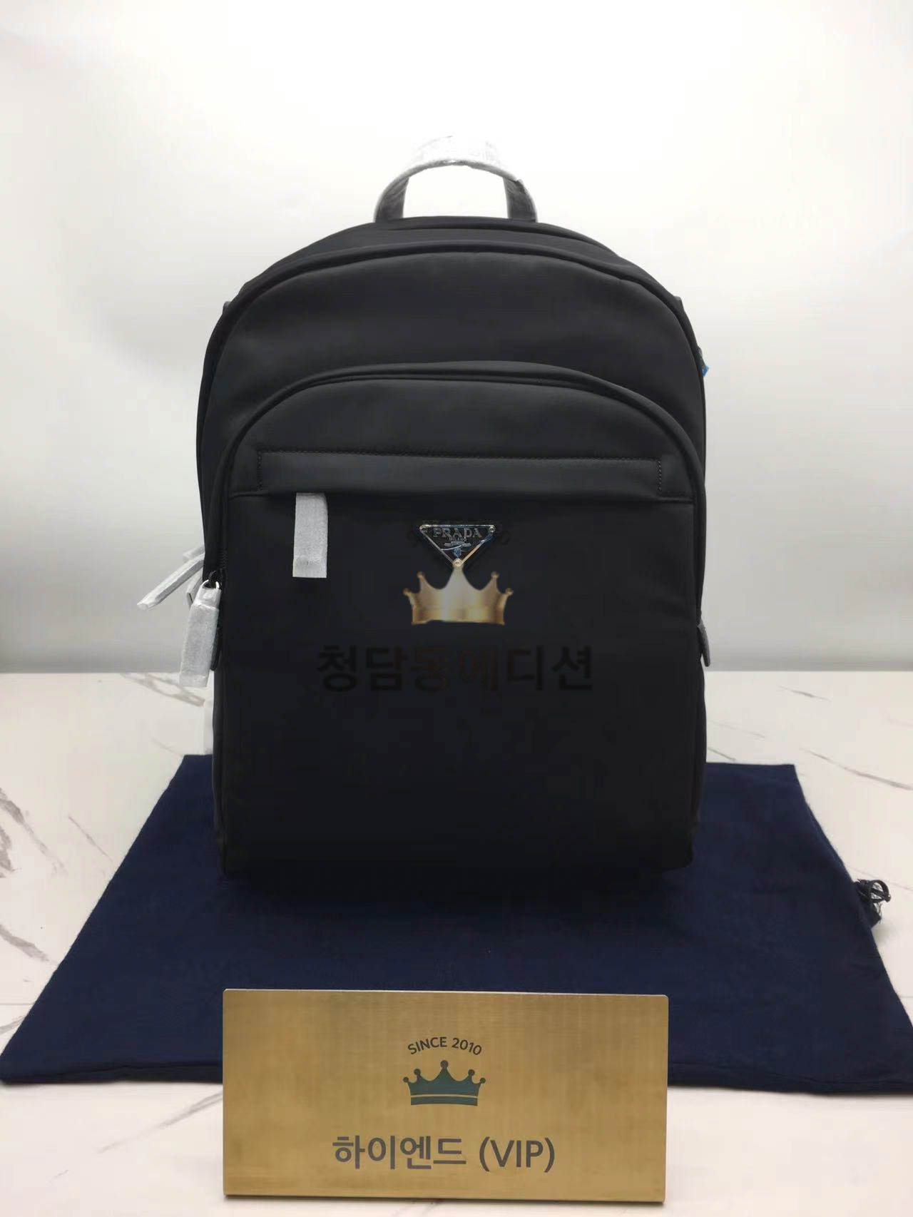 프라다 리나일론 앤 사피아노 가죽 백팩