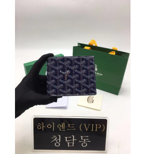고야드 빅투와르 반지갑 (컬러 다크네이비)