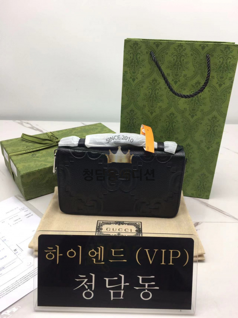 구찌 GG 블랙 점보 GG 트래블 도큐먼트 케이스 751760