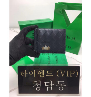 보테가베네타 인트레치아토 클립형 지갑 592626 (내부 노란색)