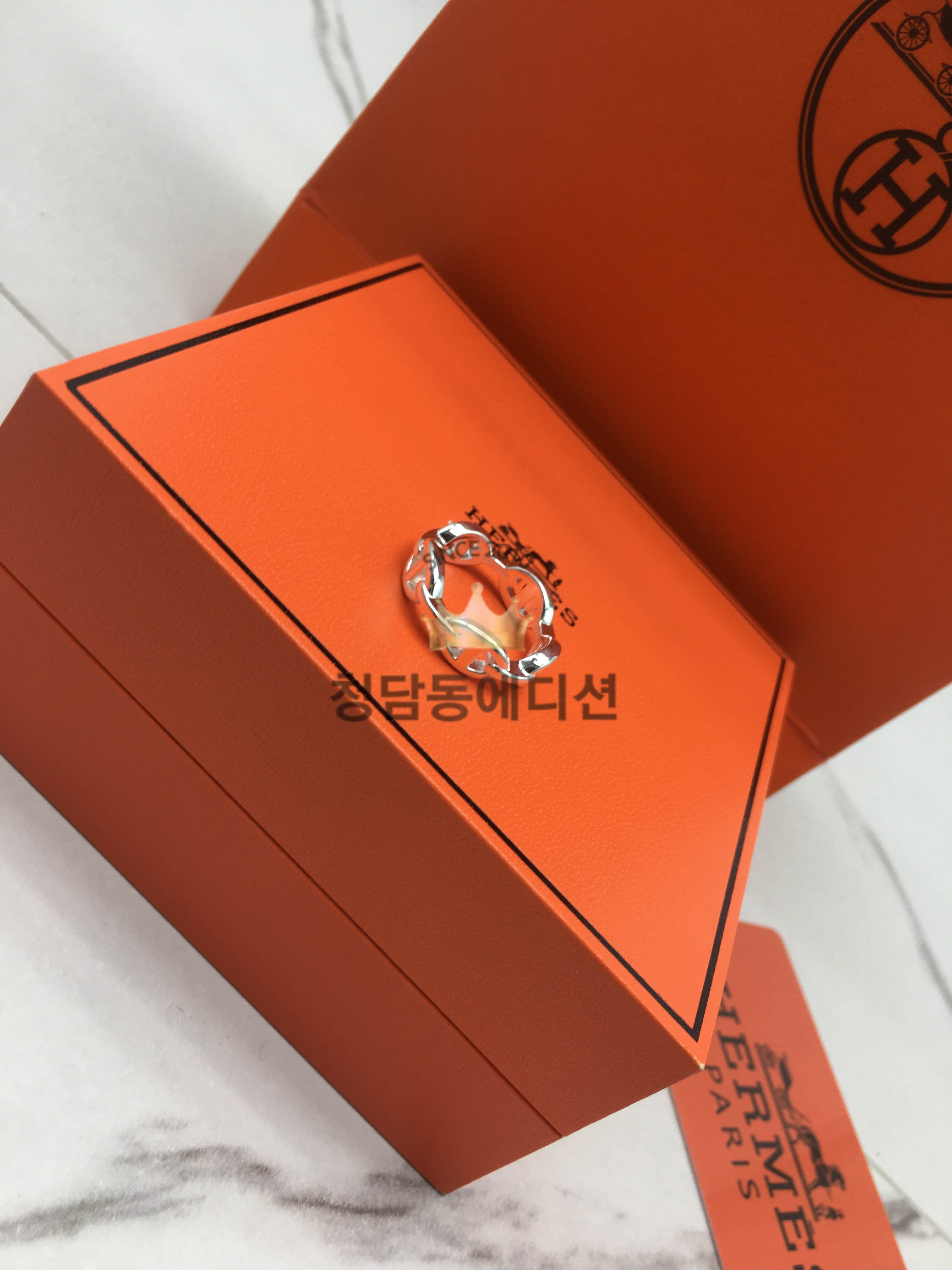 에르메스 hermes 샹달 링 (V-gold소재) (컬러 로즈골드,화이트골드)