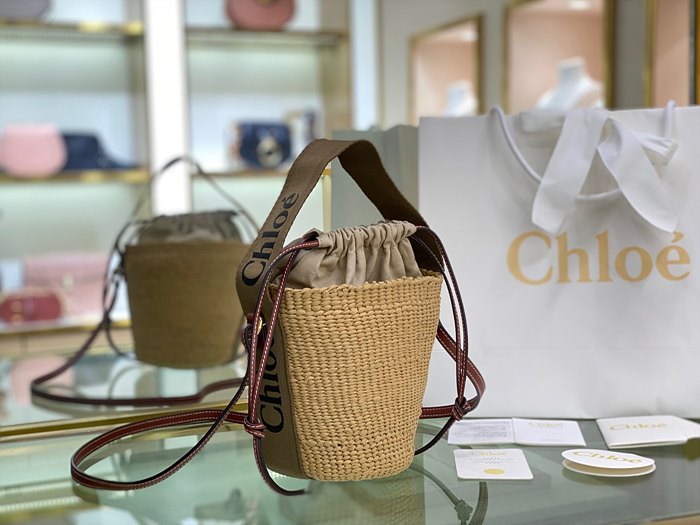 끌로에 chloe 라탄 우디 바스켓백