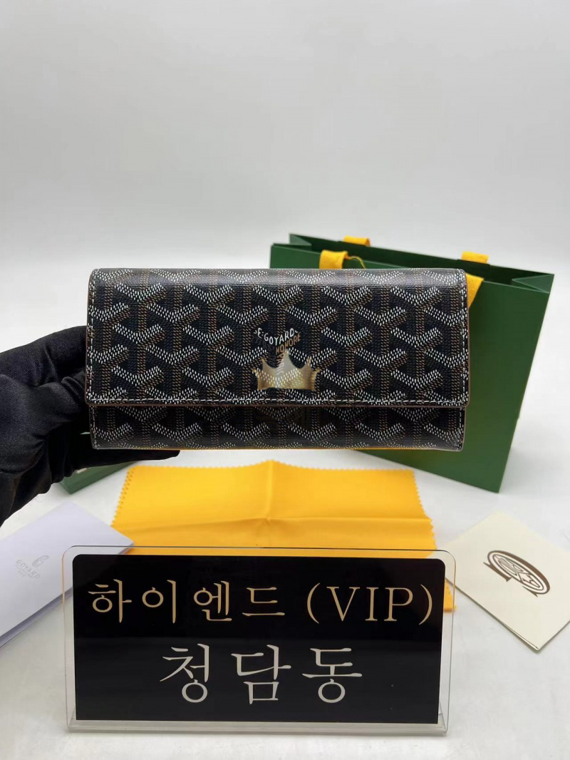 고야드 바렌 플랩 장지갑 (스트랩.ver) (컬러 블랙탄브라운)