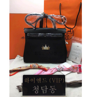 에르메스 에르백31 올블랙 은장 올수공