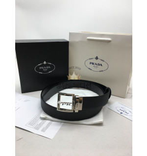프라다 사피아노 가죽 리버서블 벨트