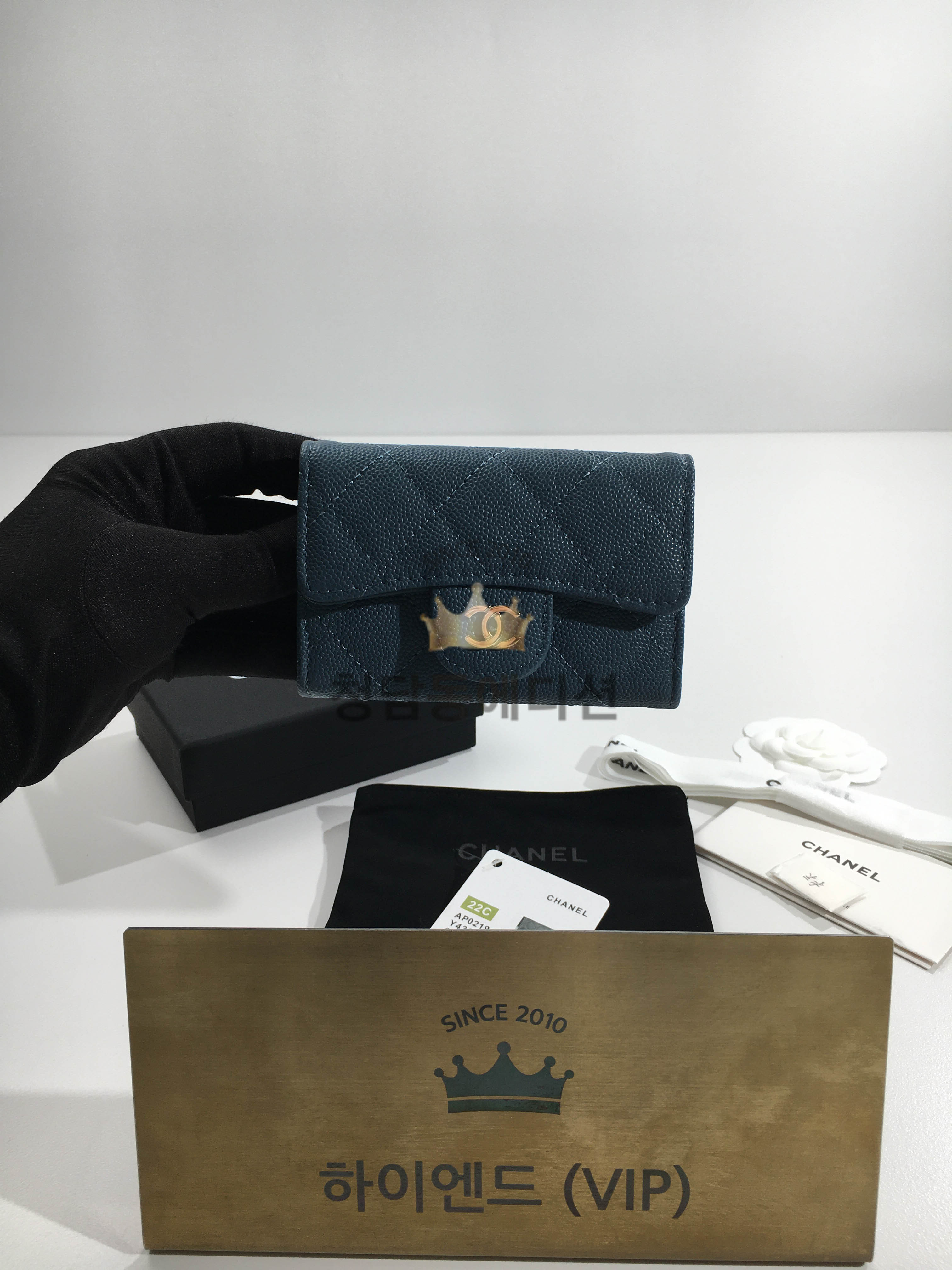 샤넬 클래식 캐비어 카드지갑