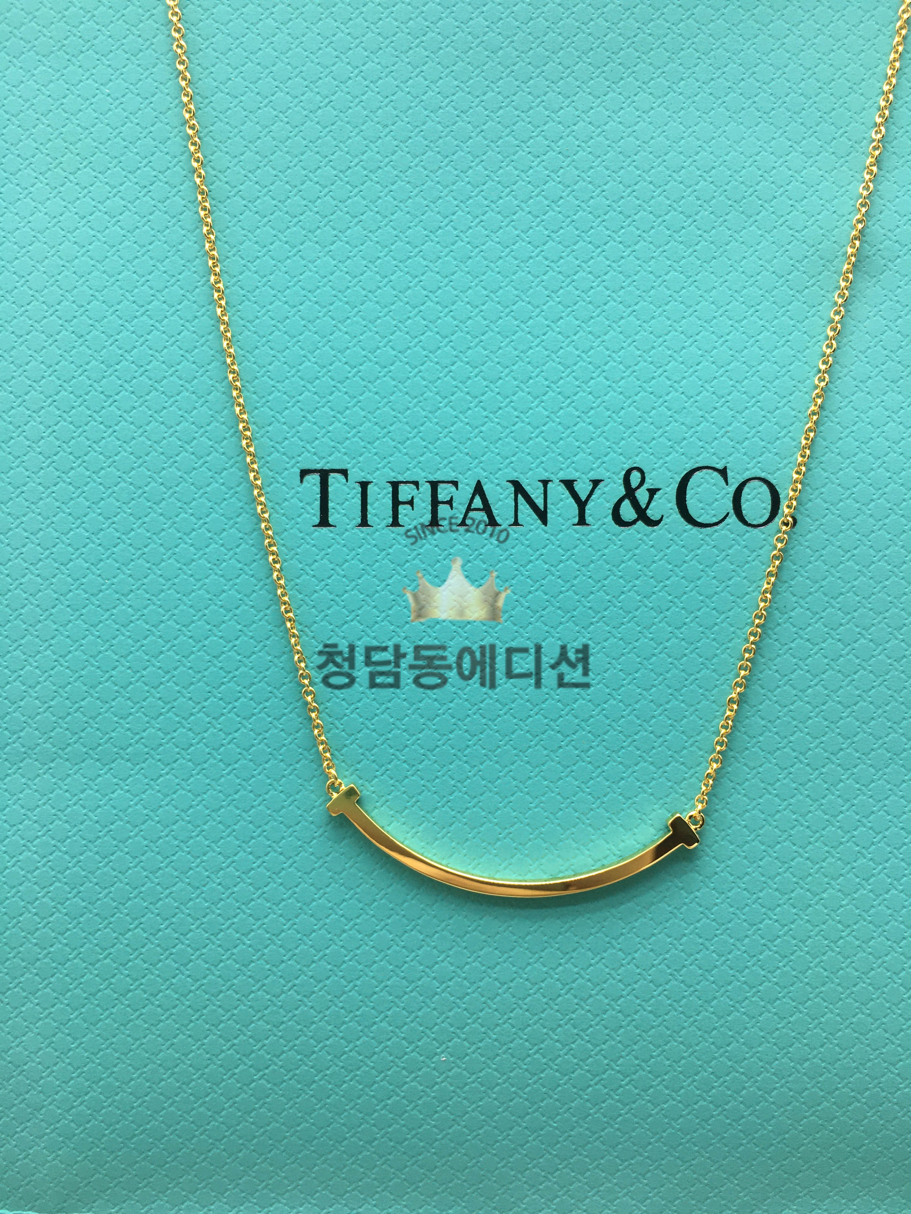 티파니 스마일 목걸이 (V-gold소재) (3COLOR)