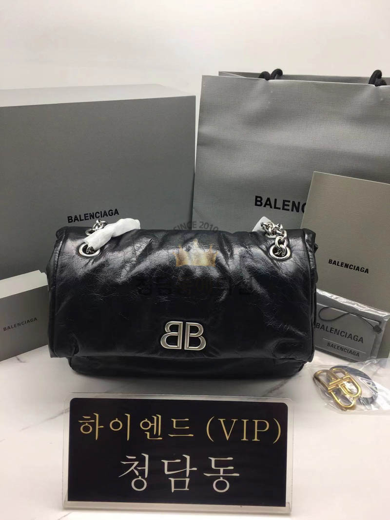 발렌시아가 BLCG BB 모나코 스몰 체인백 블랙