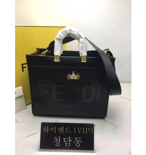 펜디 선샤인 미디움 쇼퍼백 블랙