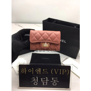 샤넬 클래식 캐비어스킨 카드지갑