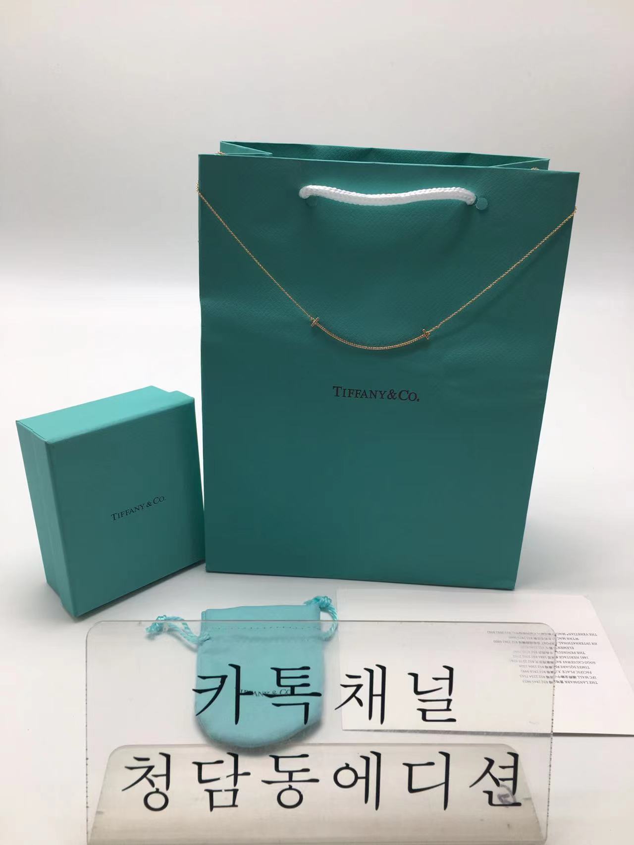 티파니 스마일 목걸이 (V-gold소재) (3COLOR) (6CM)