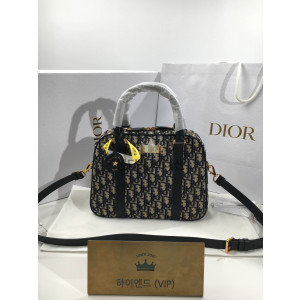 디올 24SS 오블리크 볼링백 라지 토트백 블루 M1341UTZ