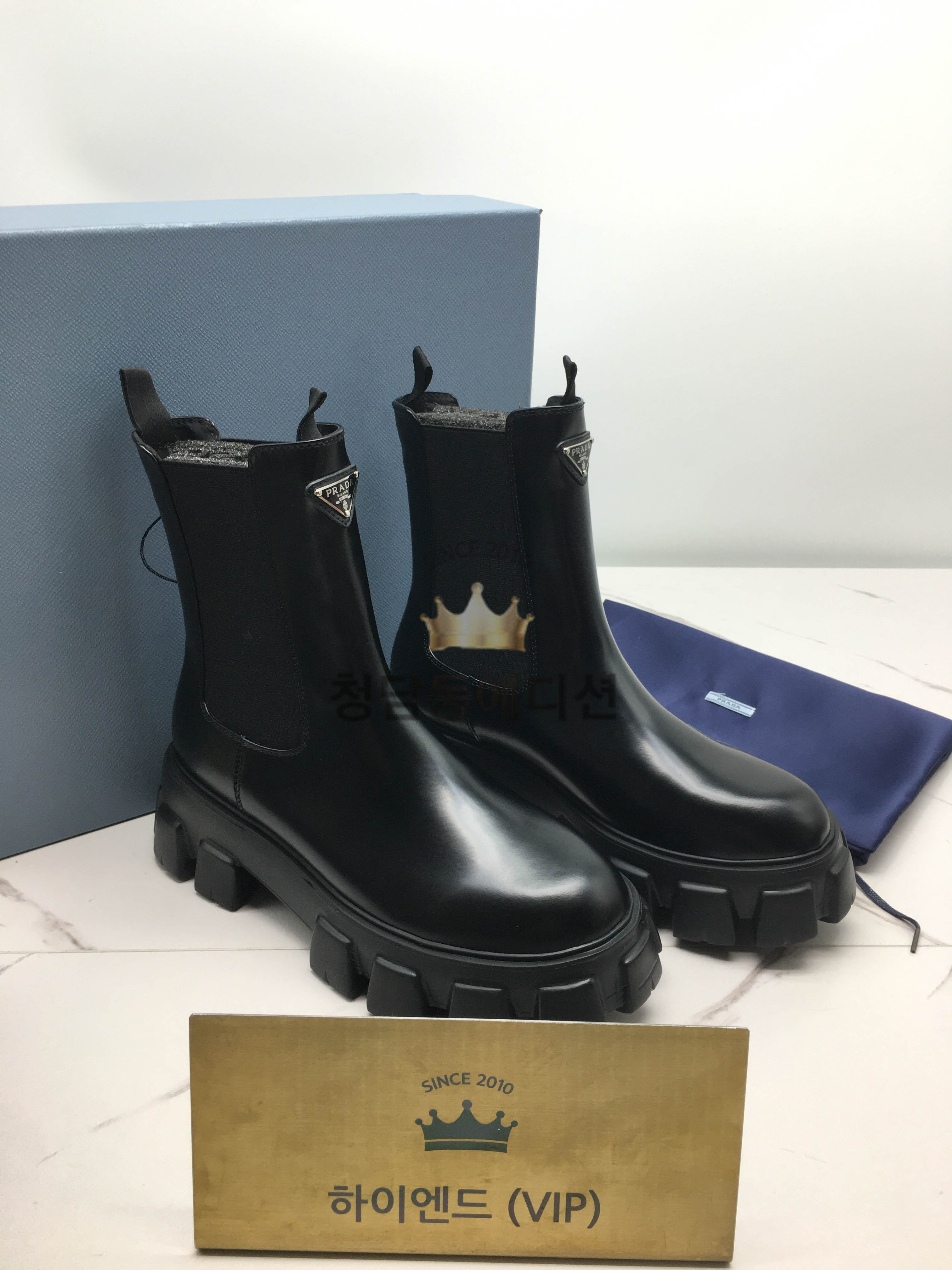 프라다 23FW prd 레더 첼시부츠