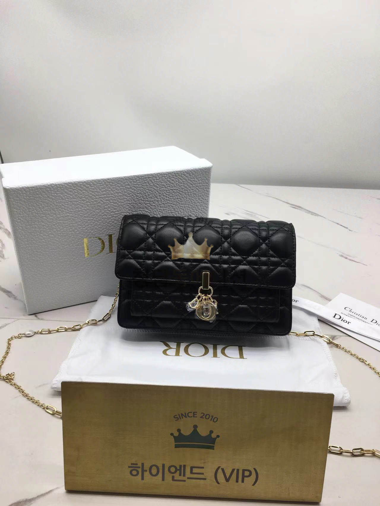 디올 마이 디올 데일리 체인 파우치