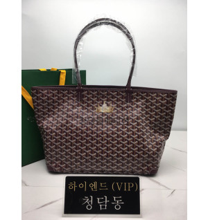 고야드 아르투아 지퍼달린 쇼퍼백 PM / MM (컬러 버건디)