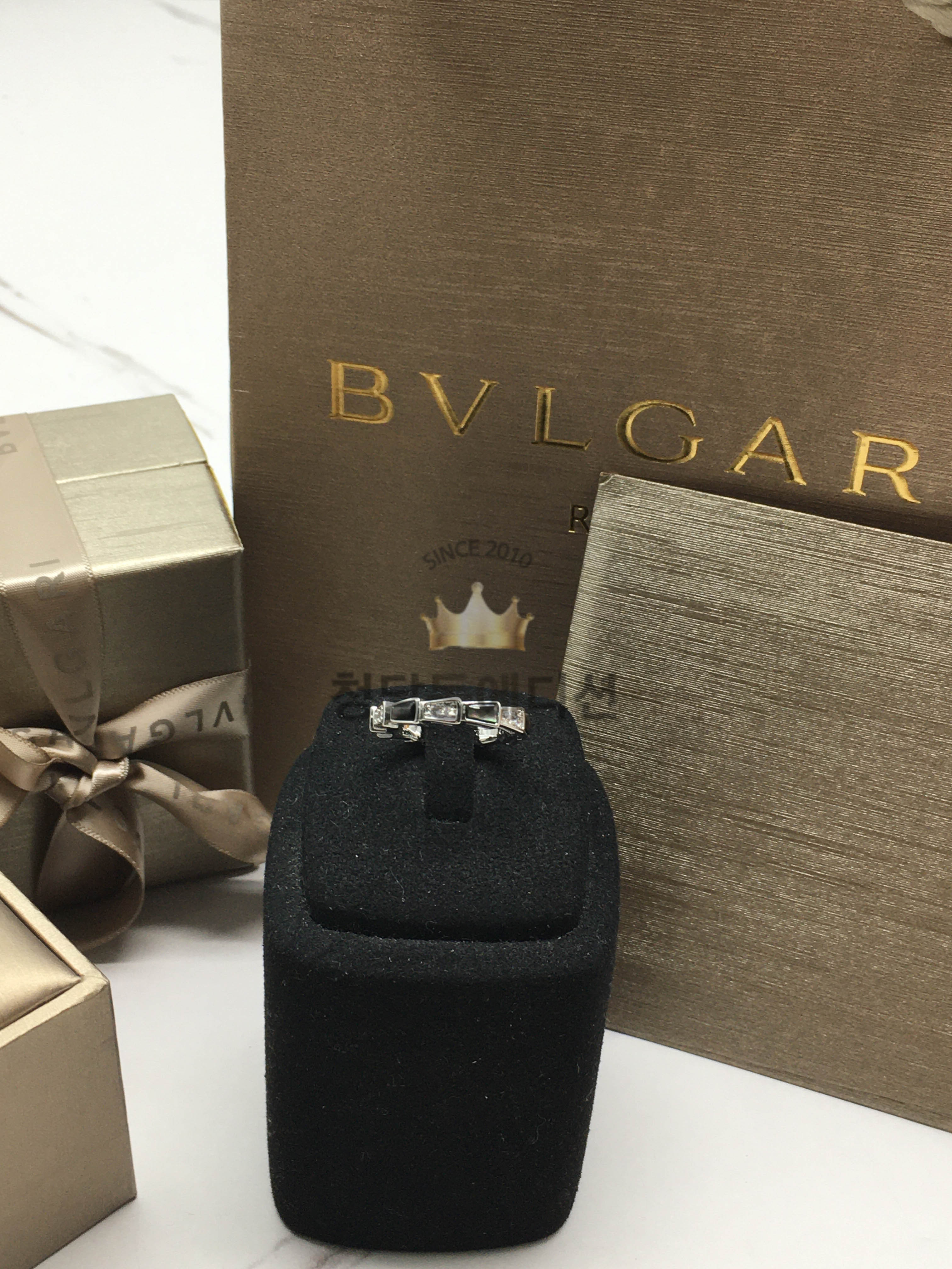 불가리 세르펜티 바이퍼 반지 (컬러 로즈골드, 화이트골드)