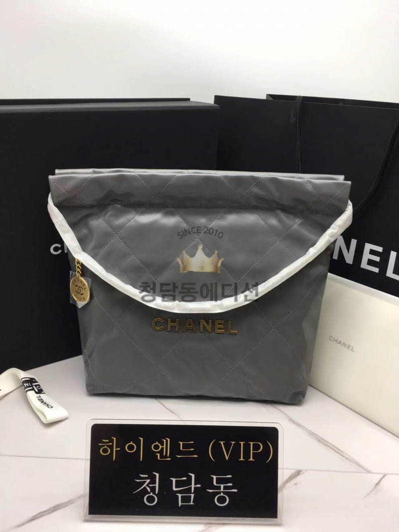 샤넬 22백 스몰 (색상 그레이) (upgrade ver.)
