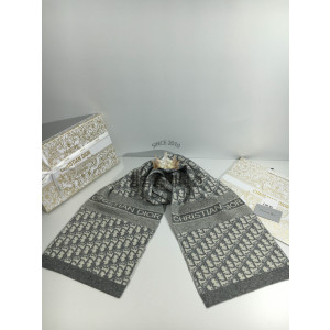 디올 울 캐시미어 오블리크 자카드 머플러