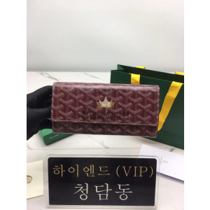 고야드 바렌 플랩 장지갑 (스트랩.ver) (컬러 퍼플버건디)