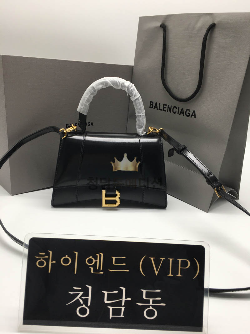 발렌시아가 아워글래스 탑 핸들백 23CM