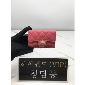 샤넬 클래식 캐비어스킨 카드지갑
