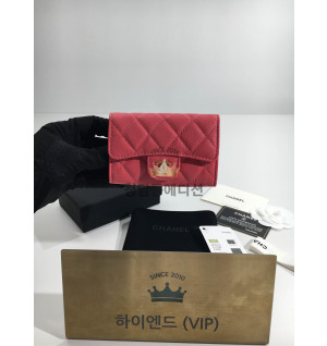 샤넬 클래식 캐비어스킨 카드지갑