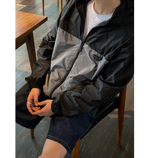 프라다 투톤 패치워크 바람막이 (남성용)
