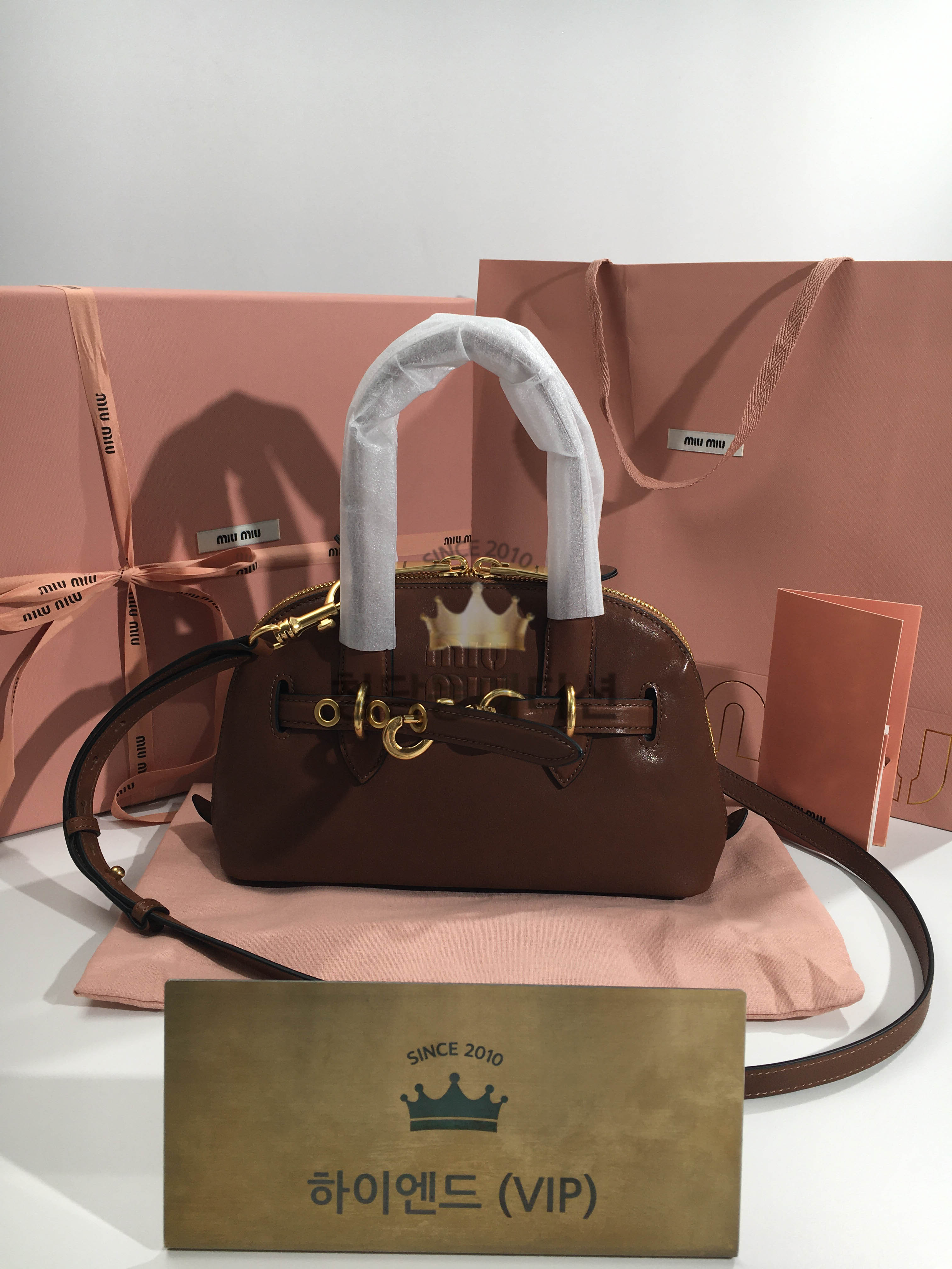 미우미우 아방뛰르 나파 가죽 탑 핸들백 스몰 5BB169 (upgrade ver.)