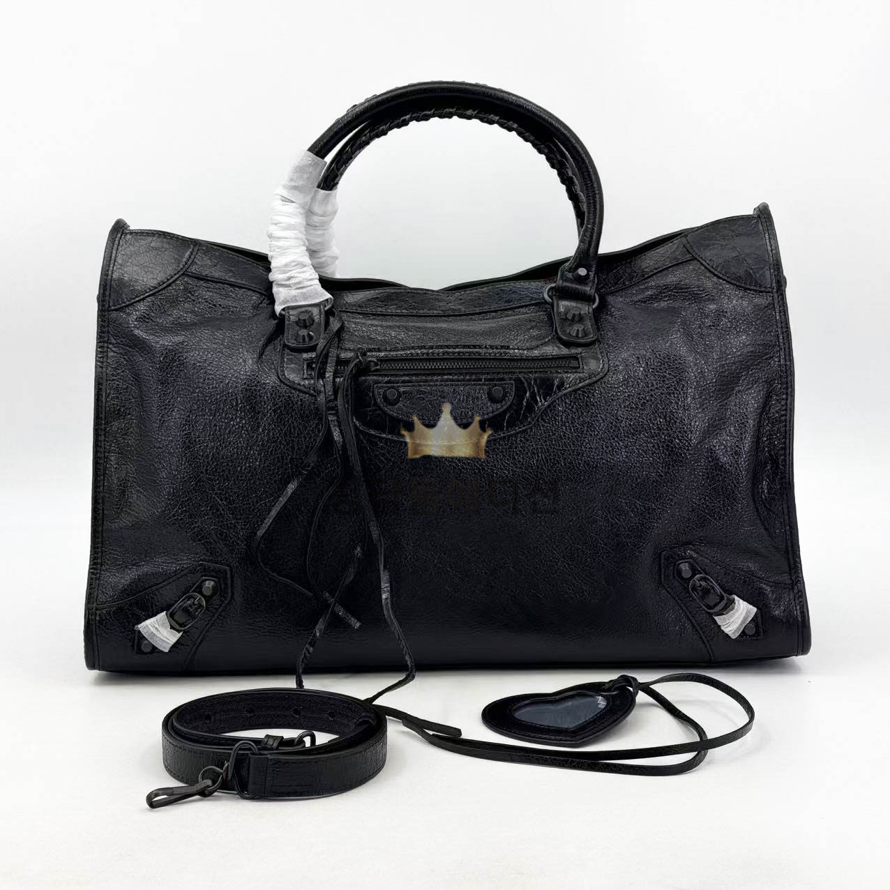 발렌시아가 르 시티 라지 백 블랙 (올블랙)