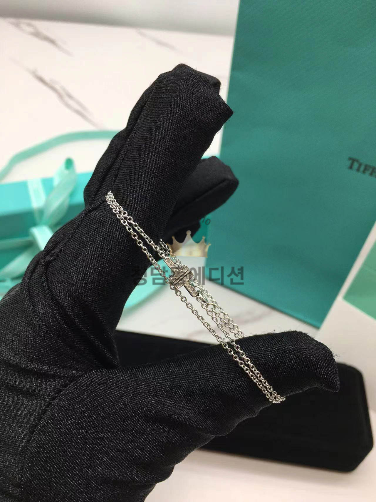 티파니 T 팔찌 (컬러 옐로우골드, 화이트골드)