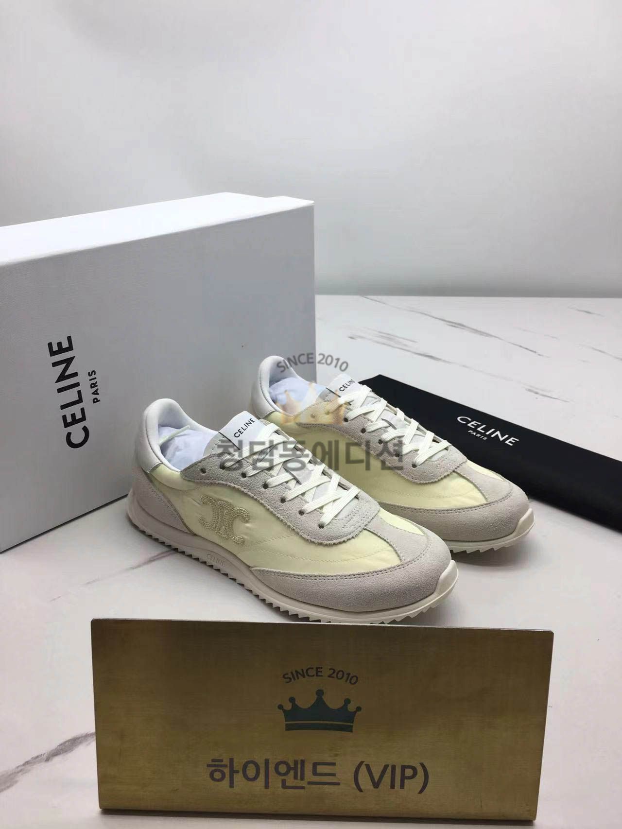 셀린느 레이서 로우 탑 스니커즈