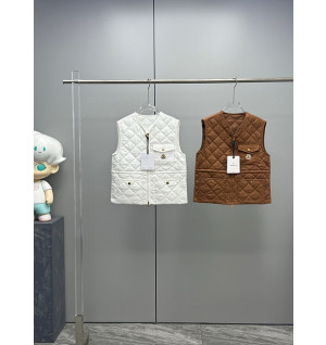 몽클레어 비니 베스트 (컬러 화이트, 브라운)
